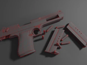 Desert Eagle Pistol 3D Model