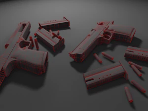 Desert Eagle Pistol 3D Model