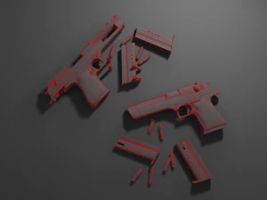 Desert Eagle Pistol 3D Model