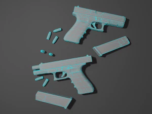 Pistol Glock 17 Gen 4 3D Model