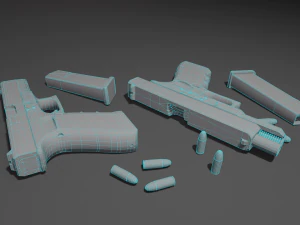 Pistol Glock 17 Gen 4 3D Model