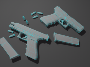 Pistol Glock 17 Gen 4 3D मॉडल