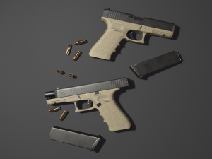Pistolet 3D pour l'animation modèle 3D $65 - .unknown .obj .jpg