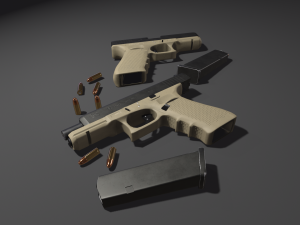 Pistol Glock 17 Gen 4 3D मॉडल