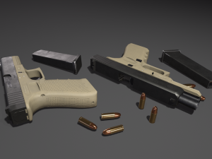 Pistol Glock 17 Gen 4 3D मॉडल