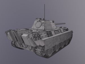 Panther F Tank 3D Model