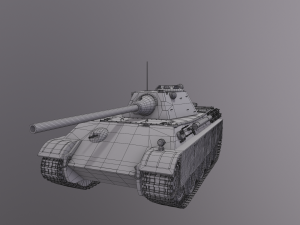 Panther F Tank 3D Model