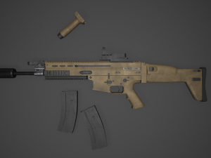 SCAR-H Assault Rifle 3D 모델