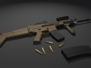 SCAR-H Assault Rifle 3D 모델