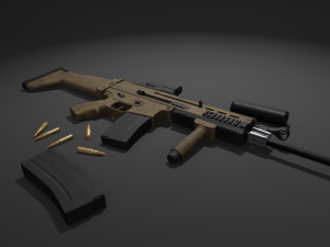 SCAR-H Assault Rifle 3D 모델