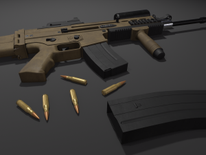 SCAR-H Assault Rifle 3D 모델
