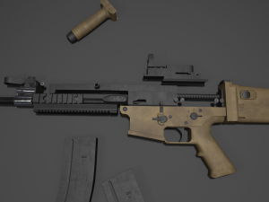 SCAR-H Assault Rifle 3D 모델
