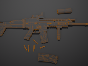 SCAR-H Assault Rifle 3D 모델