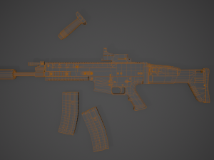 SCAR-H Assault Rifle 3D 모델