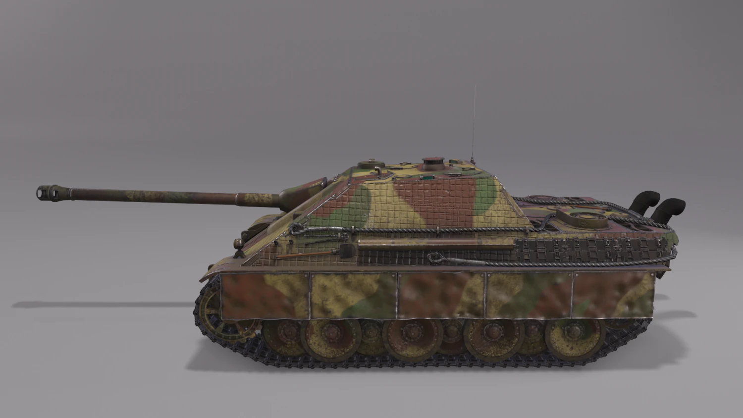 Jagdpanther G1 Tank Destroyer 3D Model .c4d .max .obj .3ds .fbx .stl .blend 