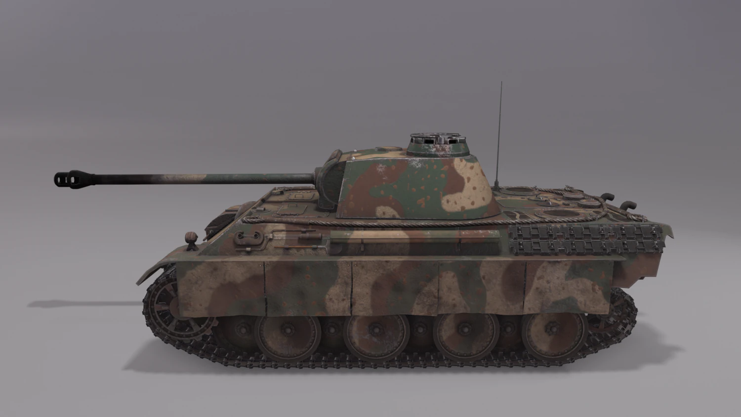 Panther G Tank 3D Model .c4d .max .obj .3ds .fbx .stl .blend 
