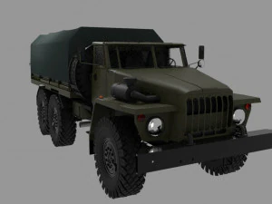 Kamyon askeri ara&ccedil; URAL 3D Model