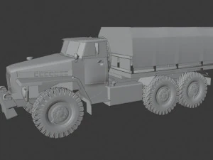 Truck military vehicle URAL 3D Model