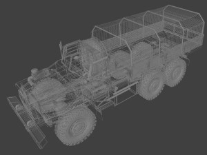 Truck military vehicle URAL 3D Model