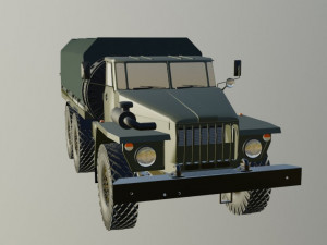 Truck military vehicle URAL 3D Model