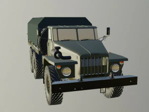 Truck military vehicle URAL 3D Model
