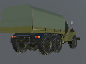 Truck military vehicle URAL 3D Model
