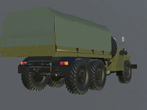 Truck military vehicle URAL 3D Model