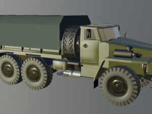Truck military vehicle URAL 3D Model