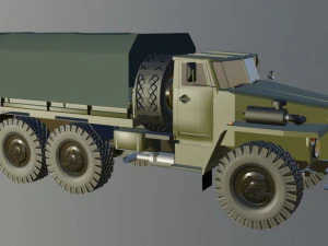 Truck military vehicle URAL 3D Model