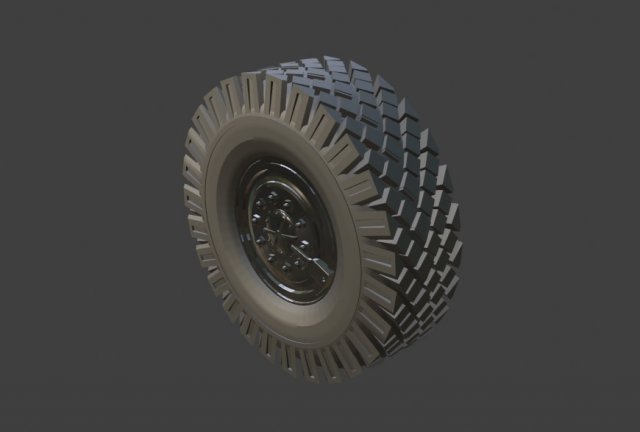 Truck wheel 3D Model .c4d .max .obj .3ds .fbx .stl .blend 