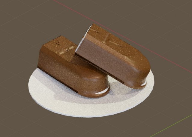 Chocolate bar on a plate Modello 3D .c4d .max .obj .3ds .fbx .stl .blend 