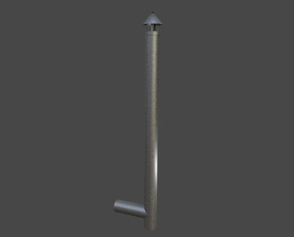 Flue 3D Model .c4d .max .obj .3ds .fbx .stl .blend 