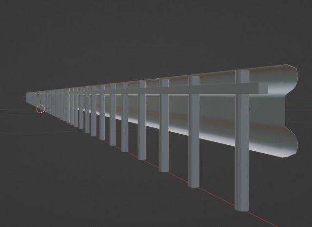 The bumper Section 3D Model .c4d .max .obj .3ds .fbx .stl .blend 