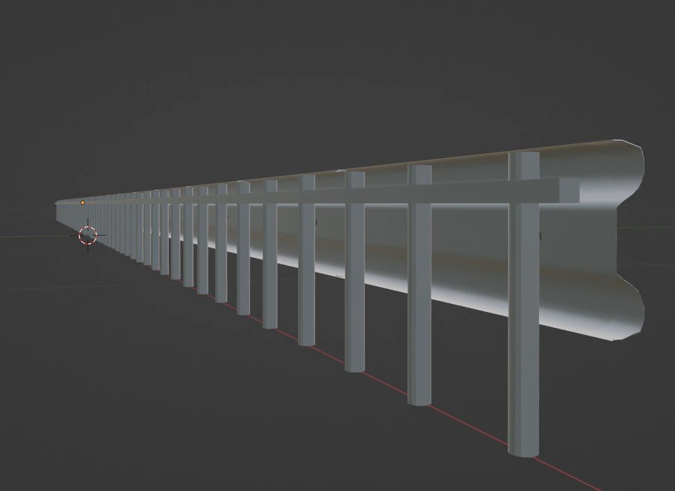 The bumper Section 3D Model .c4d .max .obj .3ds .fbx .stl .blend