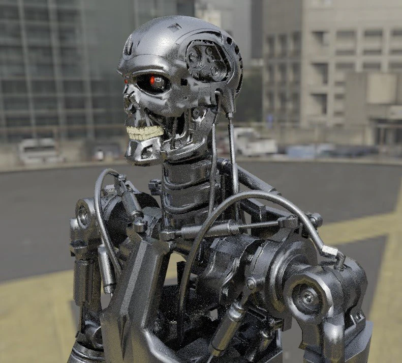 Terminator T800 3D Model .c4d .max .obj .3ds .fbx .stl .blend 