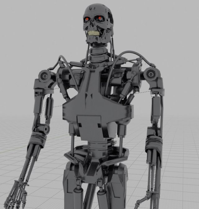 Terminator T800 3D Model in Robot 3DExport