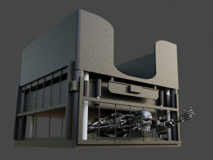 Box of paper for notes Terminator under the press 3D प्रिंट मॉडल