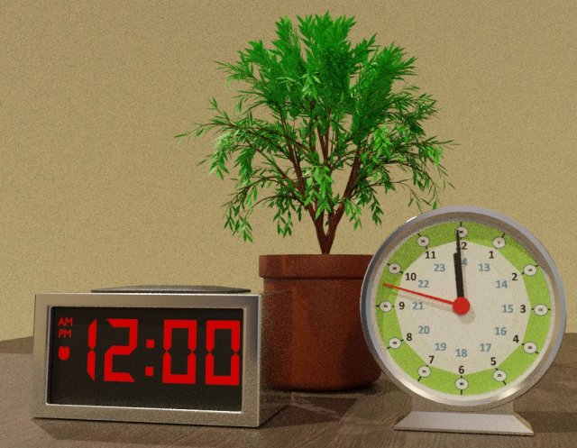 Digital and analog clocks 3D Model .c4d .max .obj .3ds .fbx .stl .blend 