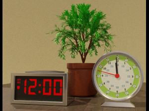 Digital and analog clocks 3D Model