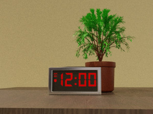 Digital and analog clocks 3D Model