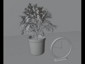 Digital and analog clocks 3D Model