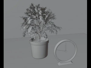 Digital and analog clocks 3D Model