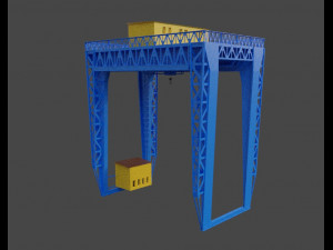Factory lifting crane 3D मॉडल