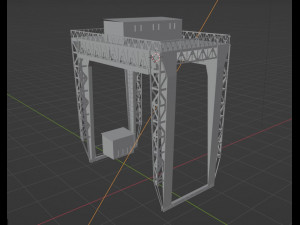 Factory lifting crane 3D मॉडल