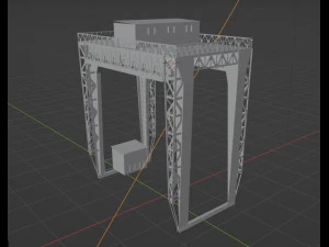 Factory lifting crane 3D Model