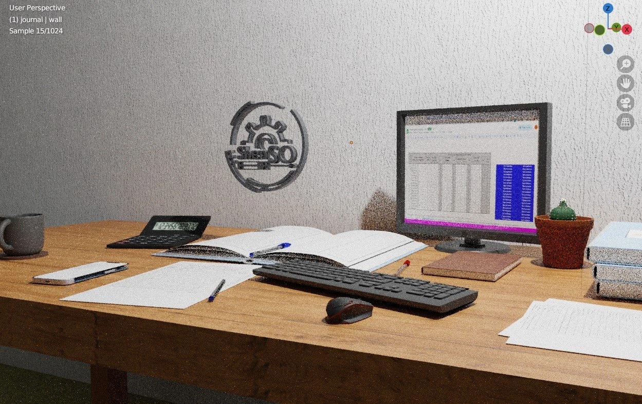 The teachers workplace 3D Model .c4d .max .obj .3ds .fbx .stl .blend 