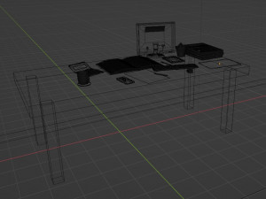 The teachers workplace 3D-Modell