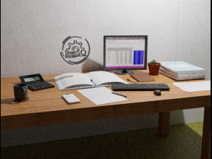 The teachers workplace 3D-Modell