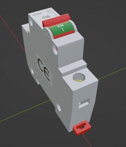 Ircuit breaker 3D Model .c4d .max .obj .3ds .fbx .stl .blend 