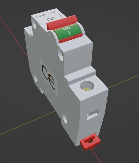 Ircuit breaker 3D Model .c4d .max .obj .3ds .fbx .stl .blend 